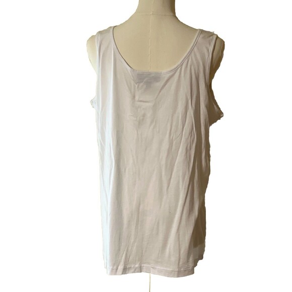 Twiggy London Tank Top Large White Sequins Front  HSN Classic Silhouette - Picture 5 of 11